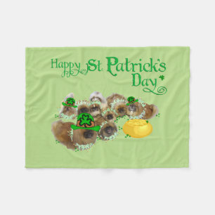 St Patricks Day Pekingese Fleecedecke