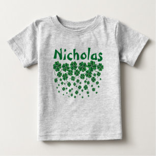 St. Patrick's Day Personalisierter Name mit Kleebl Baby T-shirt