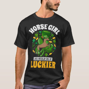 St. Patrick's Day Pferd Mädchen Reitsport Pferd Gl T-Shirt