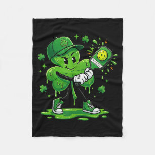 St. Patricks Day Pickleball Saint Pattys Paddys Mä Fleecedecke