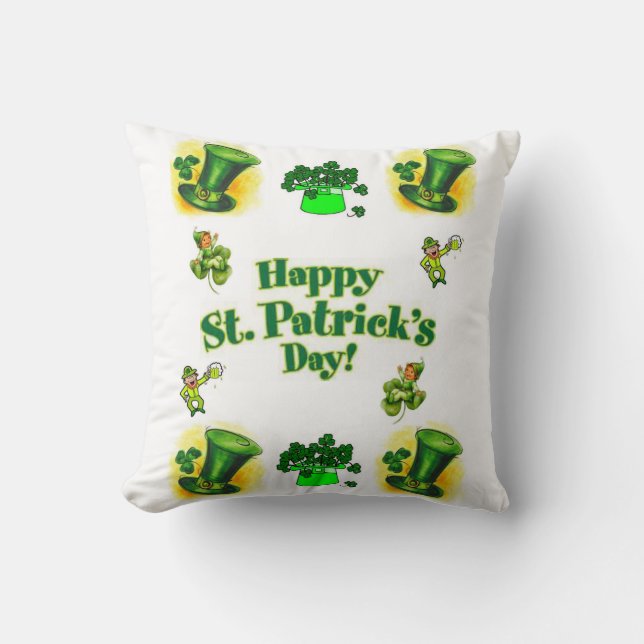St. Patrick's Day Pillow Kissen (Vorderseite)
