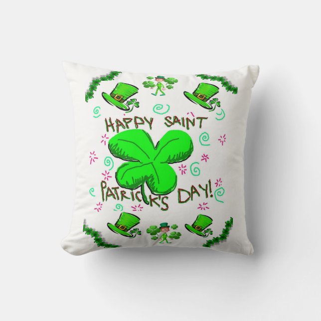 St. Patrick's Day Pillow Kissen (Vorderseite)