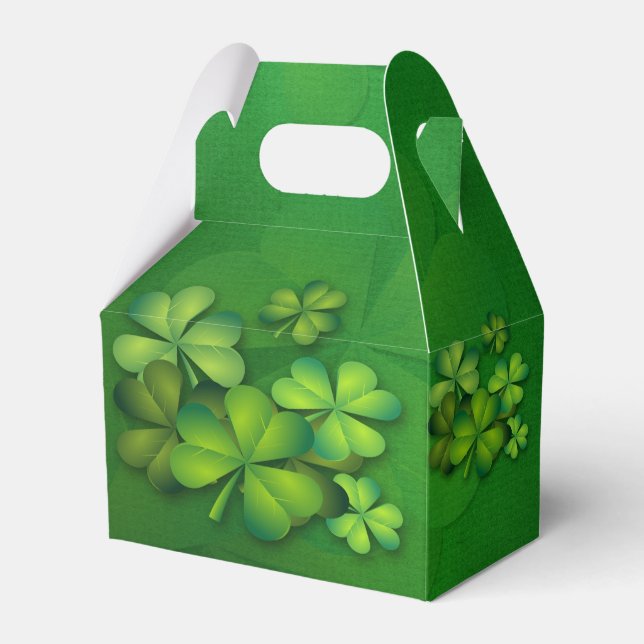 St. Patrick's Day Plate - Clovers/Kleeblatts Geschenkschachtel (Vorderseite)