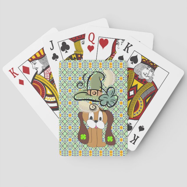 St. Patrick's Day Playing Card Deck Dog Spielkarten (Rückseite)