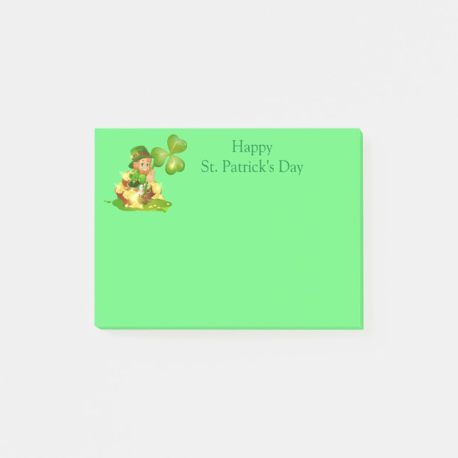 St. Patricks Day Post-it Klebezettel (Vorderseite)