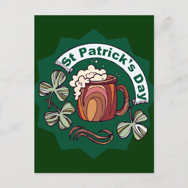 St. Patrick's Day Postkarte (Vorderseite)