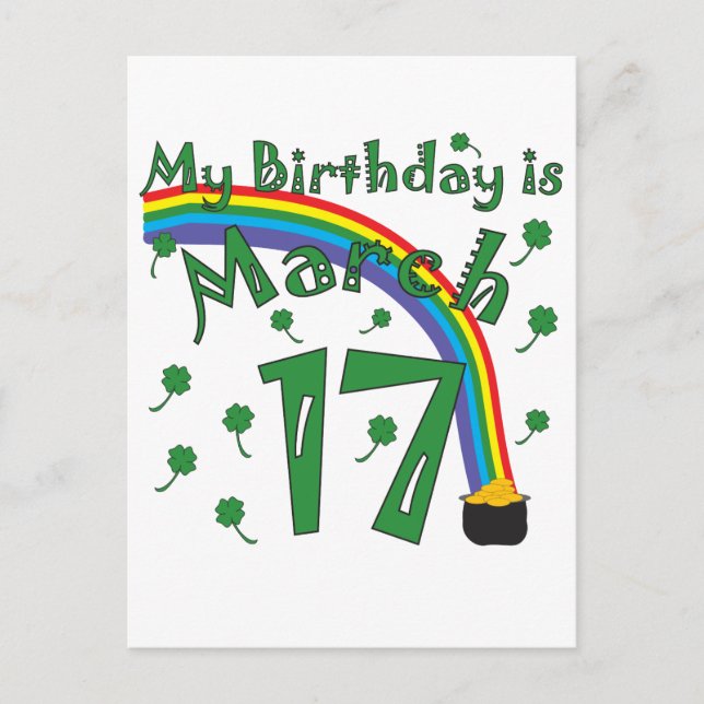 St. Patrick's Day Postkarte (Vorderseite)