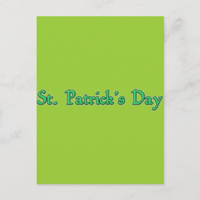 St. Patrick's Day Postkarte (Vorderseite)