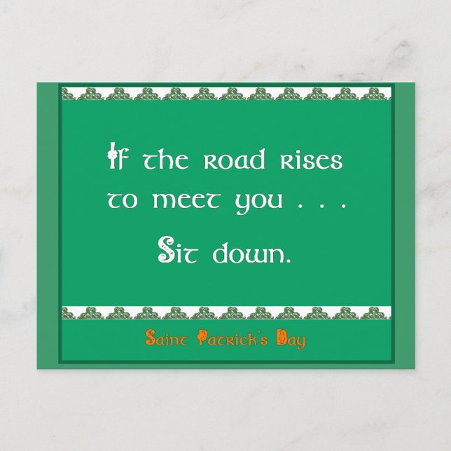 St. Patrick's Day Postkarte (Vorderseite)