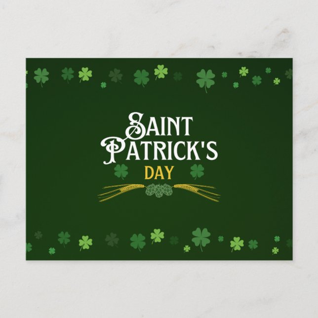 St Patricks Day Postkarte (Vorderseite)