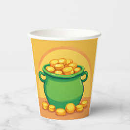 St. Patrick's Day Pot of Gold Paper Cup Pappbecher