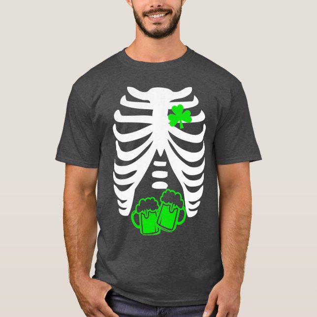 St Patricks Day Pregnancy Announcement  Dad T-Shirt (Vorderseite)