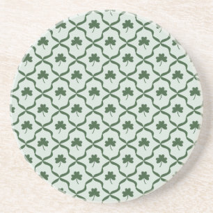 St. Patrick's Day Preppy Shamrock Klee Lattice Getränkeuntersetzer