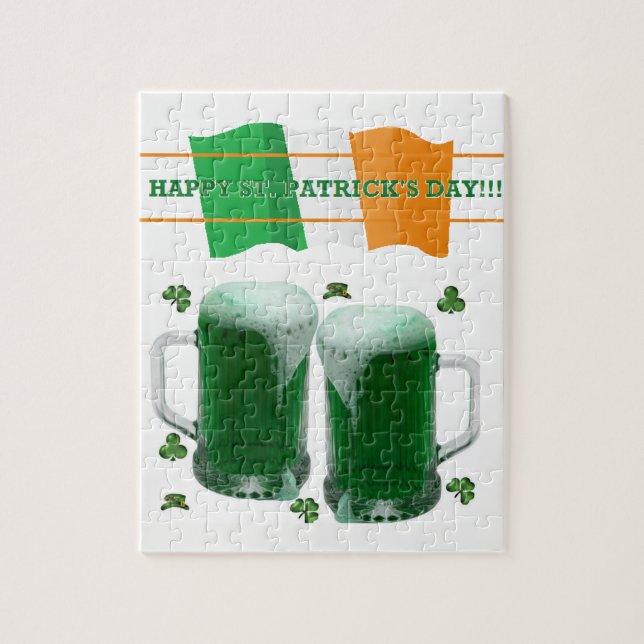 St. Patrick's Day Puzzle Bier (Vertikal)