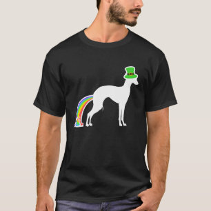 St Patrick's Day Rainbow Dog Italienischer Windhun T-Shirt