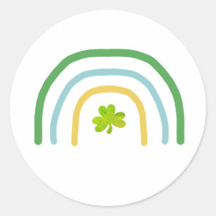 St Patricks Day Rainbow Irish Runder Aufkleber