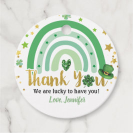 St Patrick's Day Rainbow Kleeblatt Vielen Dank Geschenkanhänger