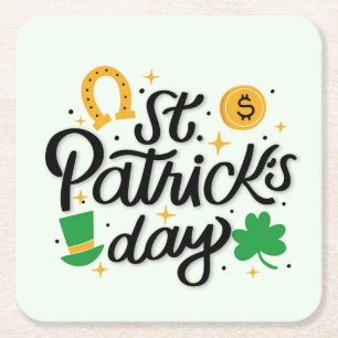 St Patricks Day Rechteckiger Pappuntersetzer