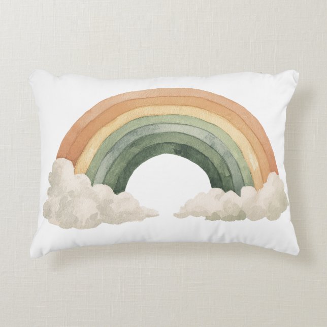  St. Patrick's Day Regenbogen Dekokissen (Vorderseite)