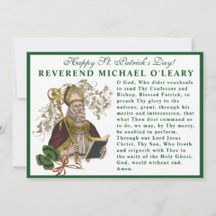 St. Patricks Day Religiöse Kleeblätter Karte