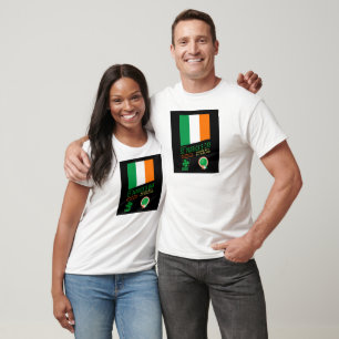 St. Patrick's Day Retro-Design mit Flagge Irlands T-Shirt
