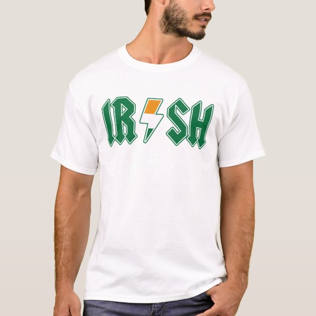 St Patricks Day Retro Irish Rock Band Rockstar T-Shirt (Vorderseite)