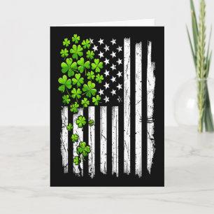 St Patricks Day Retro-US-amerikanische Flagge mit Karte