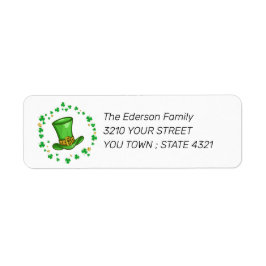 St. Patrick's Day Return Address Label