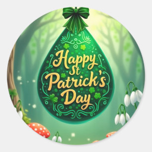 St. Patrick's Day Runder Aufkleber
