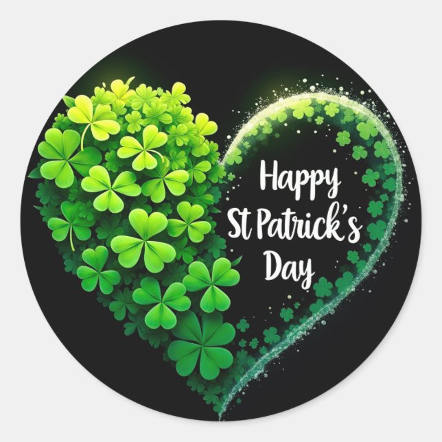 St. Patrick's Day Runder Aufkleber (Vorderseite)