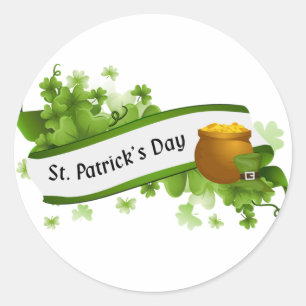 St. Patrick's Day Runder Aufkleber