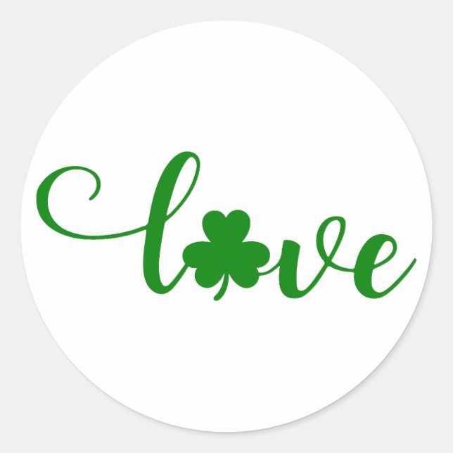 ☘️ St. Patrick's Day 💚 Runder Aufkleber (Vorderseite)