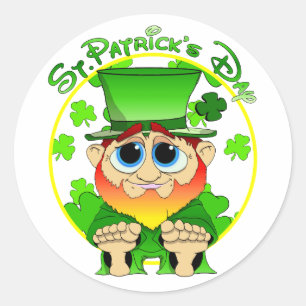 St. Patrick's Day Runder Aufkleber