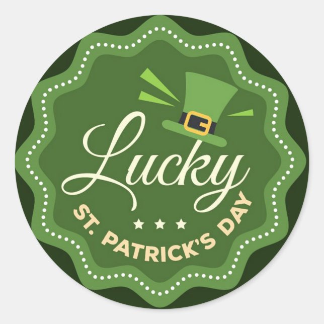 St. Patrick's Day Runder Aufkleber (Vorderseite)