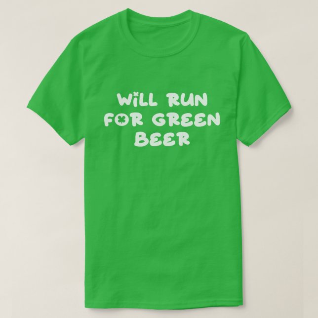 St. Patrick's Day Running, Kleeblatt Marathon Gesc T-Shirt (Design vorne)