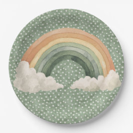  St Patrick's Day Rustic Rainbow Pappteller