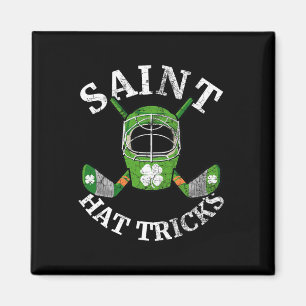 St Patricks Day Saint Hat Tricks Hockey Kleeblatt Magnet