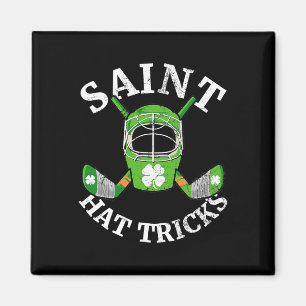 St Patricks Day Saint Hat Tricks Hockey Kleeblatt Magnet