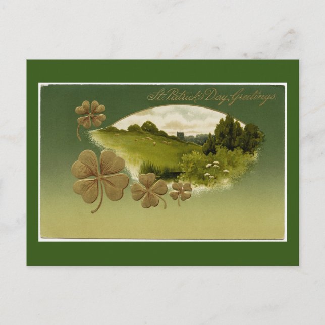 St. Patrick's Day Salutations Carte postale de vac (Devant)
