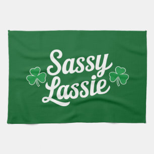 St Patricks Day Sassy Lassie Funny Irish Geschirrtuch