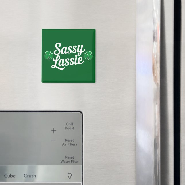 St Patricks Day Sassy Lassie Funny Irish Magnet (In Situ (Kühlschrank))