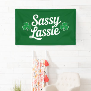 St. Patricks Day Sassy Lassie Lustiger Ire Banner