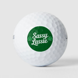 St. Patricks Day Sassy Lassie Lustiger Ire Golfball