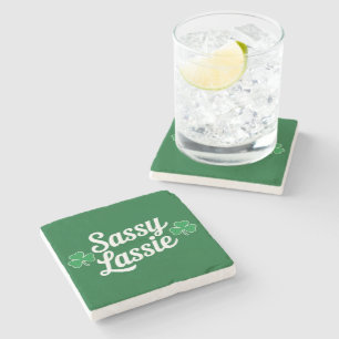 St. Patricks Day Sassy Lassie Lustiges Irisch  Steinuntersetzer