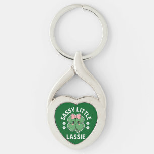 St Patricks Day Sassy Little Lassie Kinder Mädchen Schlüsselanhänger