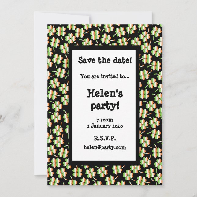 St. Patrick's Day Save The Date (Vorderseite)