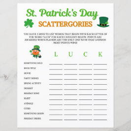 St. Patrick's Day Scattergories Game