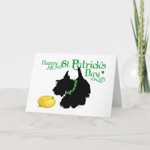 St. Patrick's Day Scottish Terrier Karte