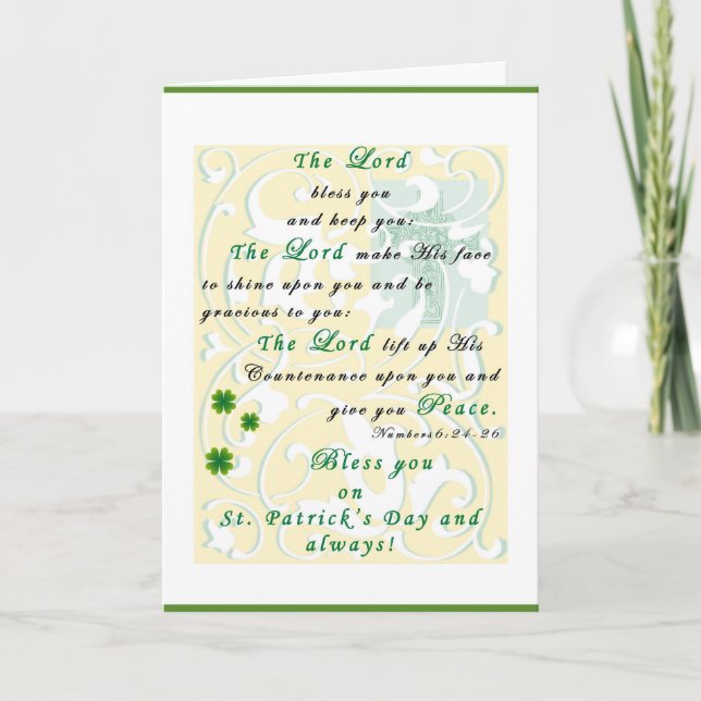 St. Patrick's Day Segen Grußkarte Karte (Vorderseite)