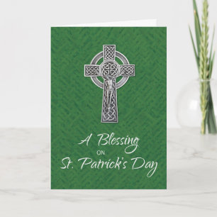 St. Patricks Day Segen Irish Crucifix Karte